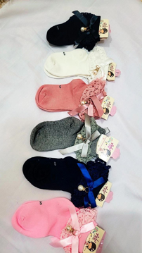 تصویر از جوراب دخترانه لب توری تک سایز (پک 6 عددی )