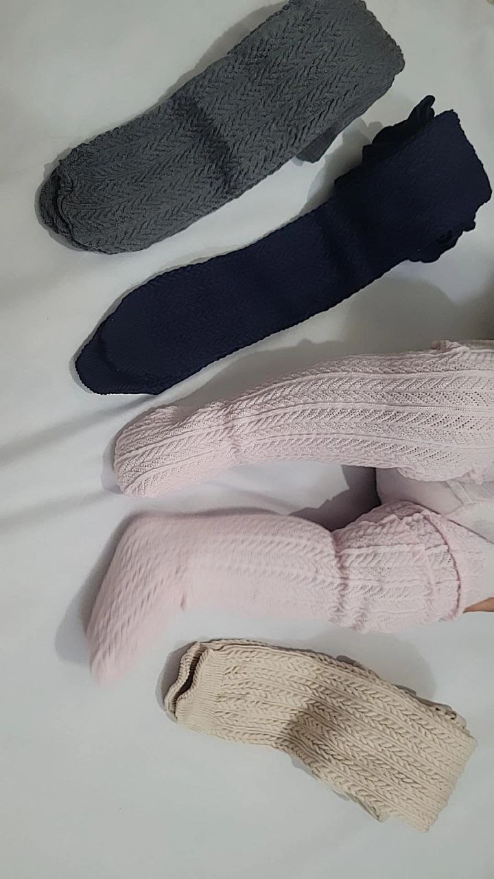 تصویر از جوراب شلواری دخترانه طرح بافت